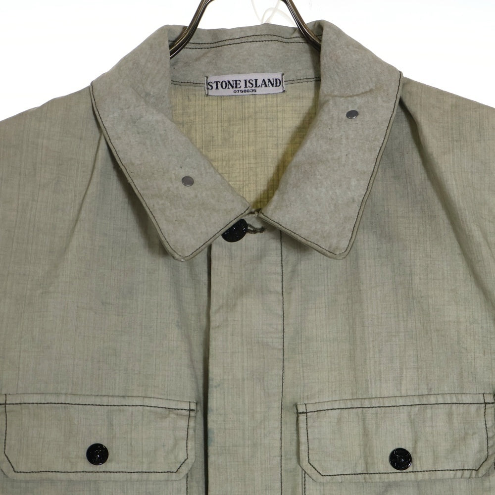 STONE ISLAND(ストーンアイランド) 06SS ワッペン付き フィールドジャケット ライトカーキ 4415A139