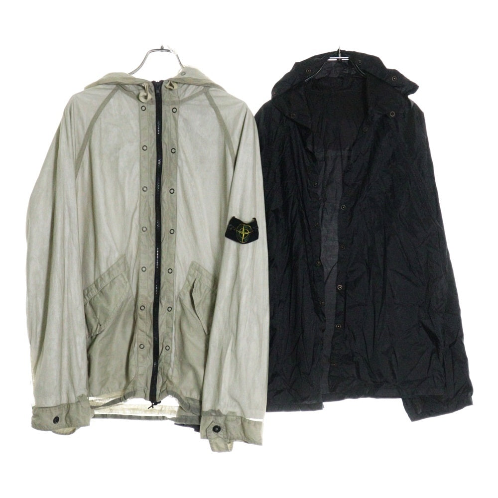 STONE ISLAND(ストーンアイランド) ワッペン付き メッシュレイヤードフーデッドジャケット ベージュ 38154225