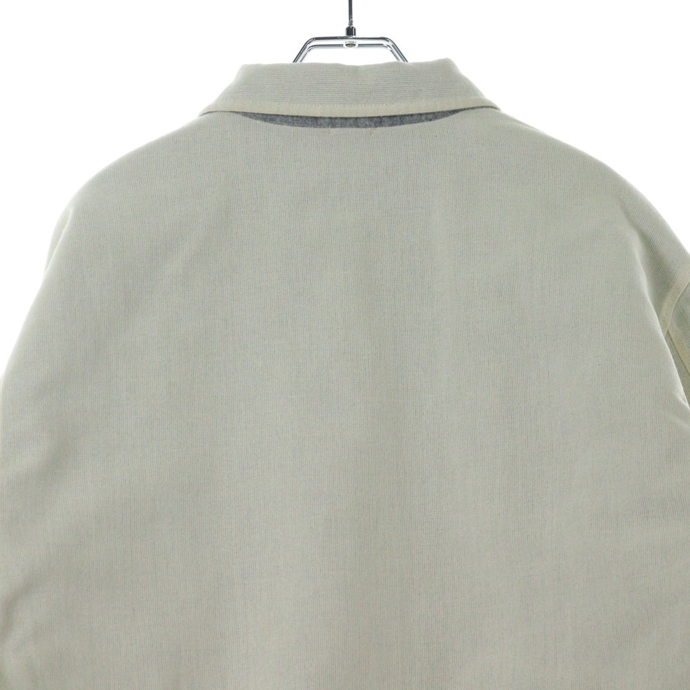 STONE ISLAND(ストーンアイランド) ワッペン付き 裏地ブランケット ジップアップシャツジャケット ホワイト 39151310