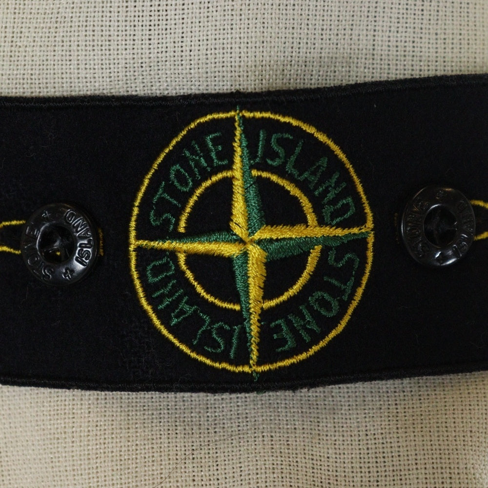 STONE ISLAND(ストーンアイランド) ワッペン付き 裏地ブランケット ジップアップシャツジャケット ホワイト 39151310
