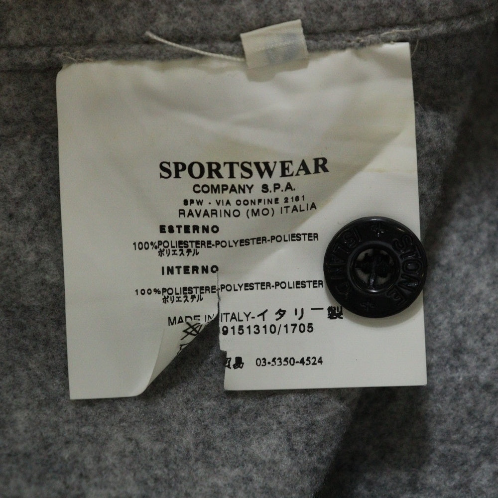 STONE ISLAND(ストーンアイランド) ワッペン付き 裏地ブランケット ジップアップシャツジャケット ホワイト 39151310