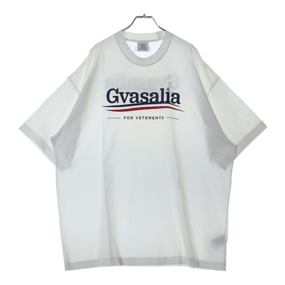 VETEMENTS(ヴェトモン) 21SS GVASALIA S/S TEE ヴァザリア 半袖Tシャツ ホワイト UA52TR220W