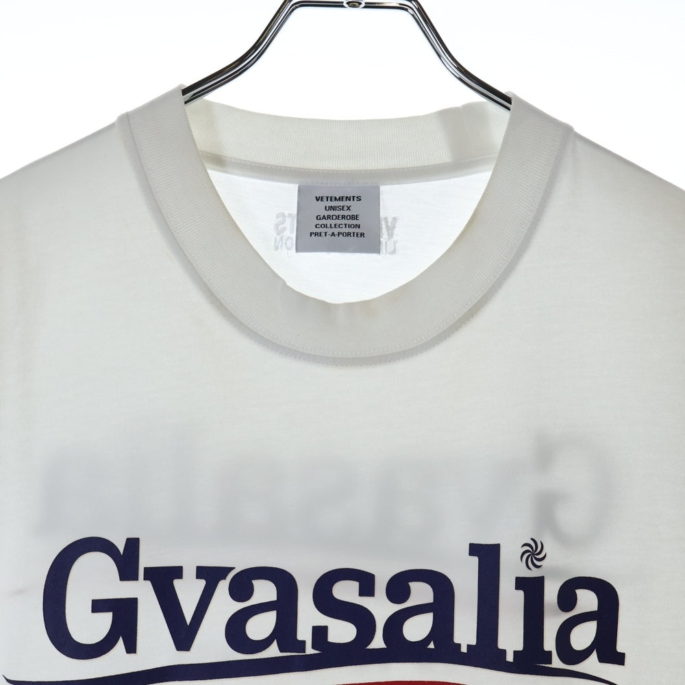 VETEMENTS(ヴェトモン) 21SS GVASALIA S/S TEE ヴァザリア 半袖Tシャツ ホワイト UA52TR220W