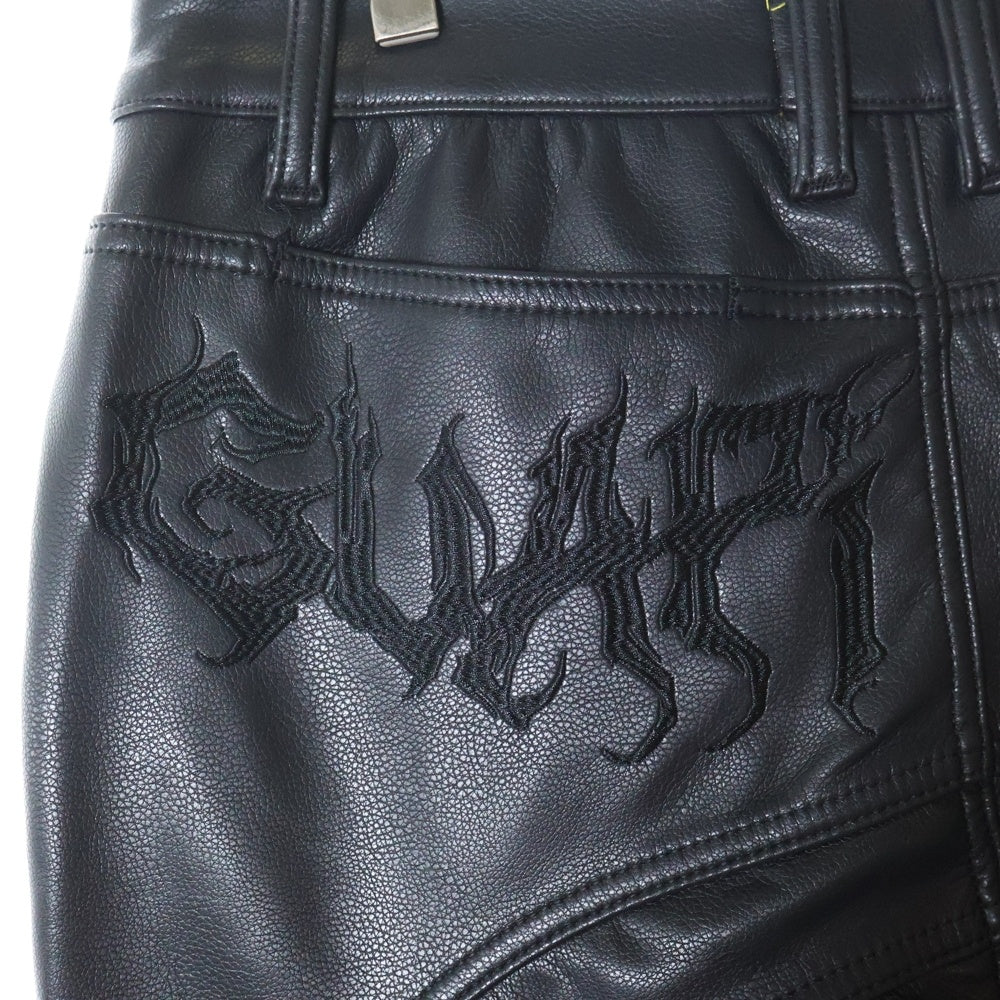 GUAPI(グアピ) BAGGY LEATHER PANT バギー レザーパンツ ブラック