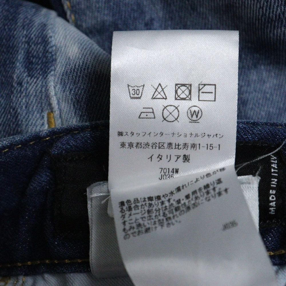 DSQUARED2(ディースクエアード) JENNIFER CROPPED JEAN ジェニファークロップドジーン ダメージ加工 スキニーデニムパンツ インディゴ S75LB0645