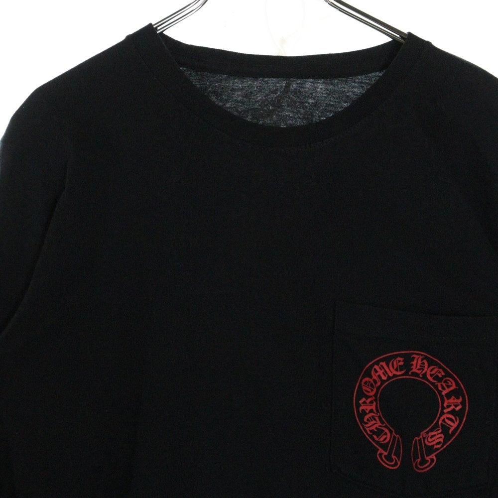 CHROME HEARTS(クロムハーツ) CEMETERY L/S TEE バックセメタリープリント クルーネック 長袖Tシャツ ブラック