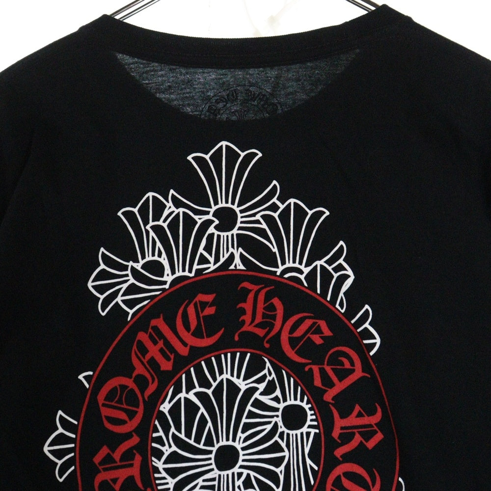 CHROME HEARTS(クロムハーツ) CEMETERY L/S TEE バックセメタリープリント クルーネック 長袖Tシャツ ブラック