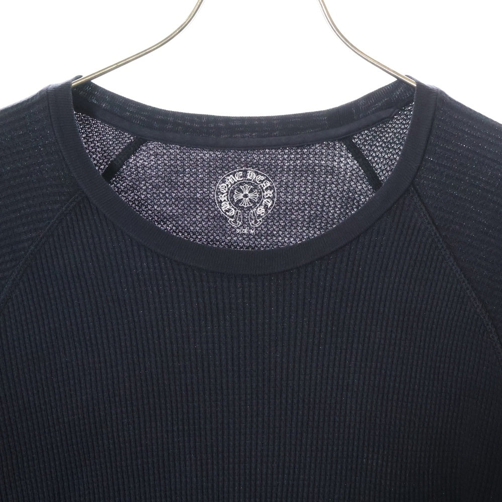 CHROME HEARTS(クロムハーツ) OLD VINE DAGGER フロントヴァインダガー サーマル クルーネック 長袖Tシャツ ブラック