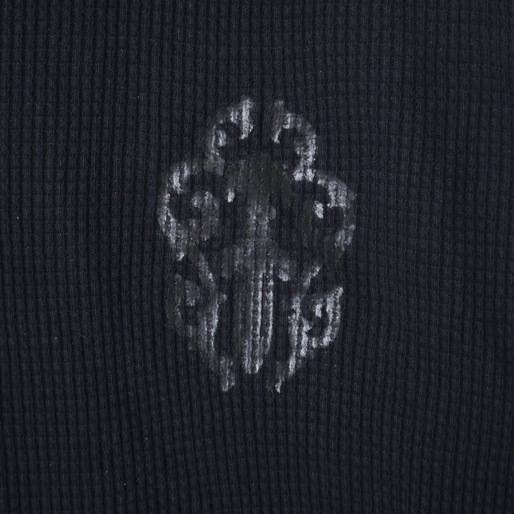 CHROME HEARTS(クロムハーツ) OLD VINE DAGGER フロントヴァインダガー サーマル クルーネック 長袖Tシャツ ブラック
