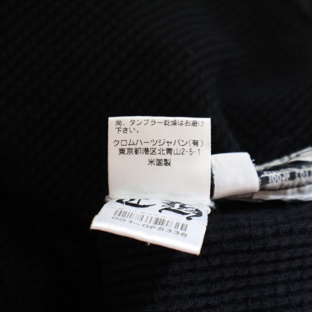 CHROME HEARTS(クロムハーツ) OLD VINE DAGGER フロントヴァインダガー サーマル クルーネック 長袖Tシャツ ブラック