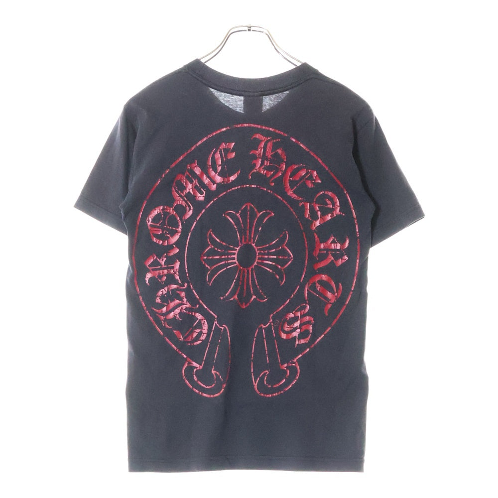 CHROME HEARTS(クロムハーツ) OLD CH PLUS フロントCHプラスプリント クルーネック 半袖Tシャツ ブラック