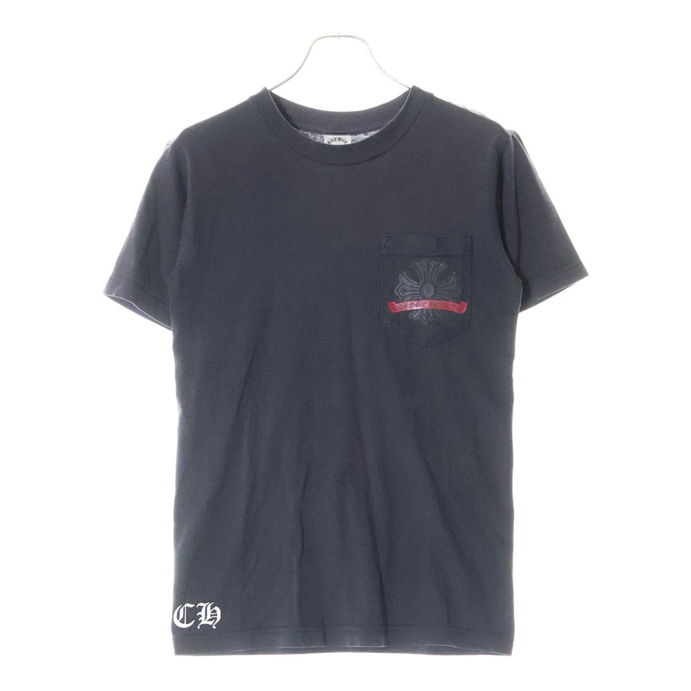 CHROME HEARTS(クロムハーツ) OLD CH PLUS フロントCHプラスプリント クルーネック 半袖Tシャツ ブラック