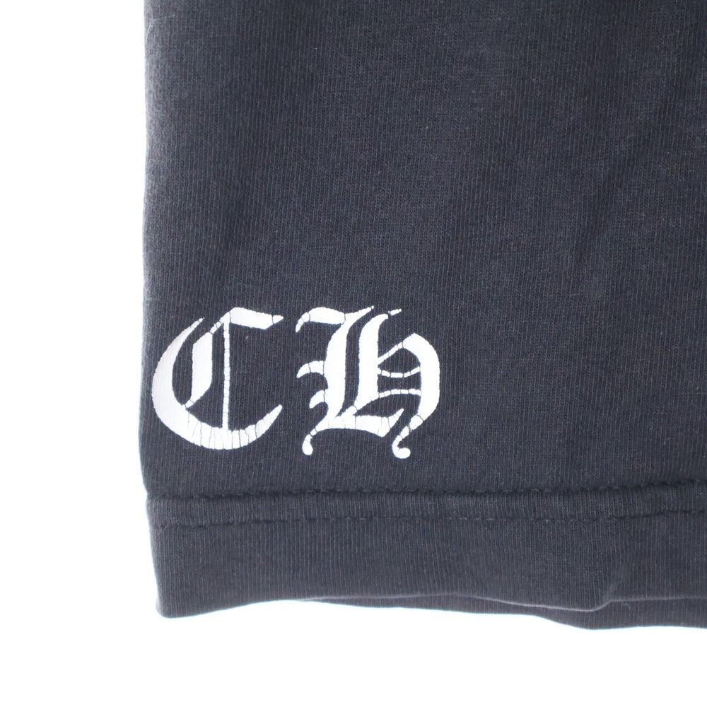 CHROME HEARTS(クロムハーツ) OLD CH PLUS フロントCHプラスプリント クルーネック 半袖Tシャツ ブラック