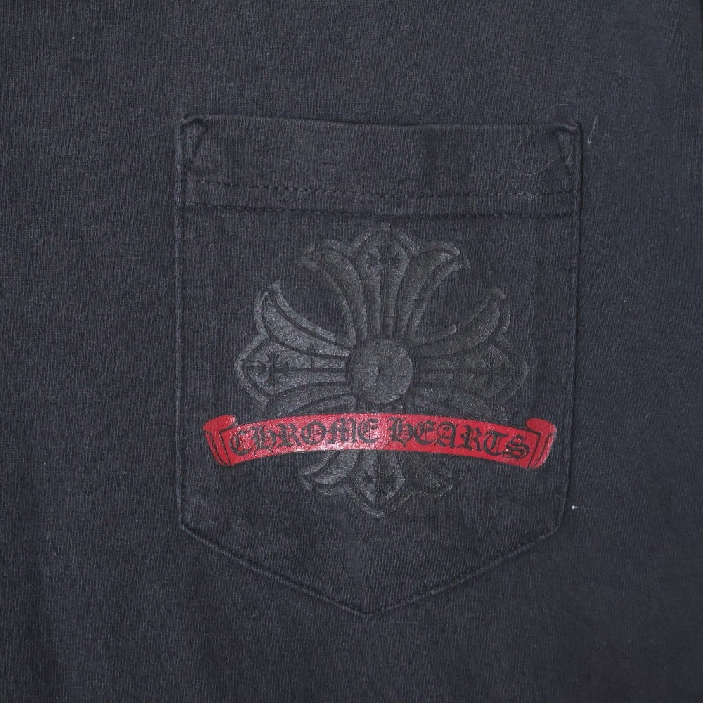 CHROME HEARTS(クロムハーツ) OLD CH PLUS フロントCHプラスプリント クルーネック 半袖Tシャツ ブラック