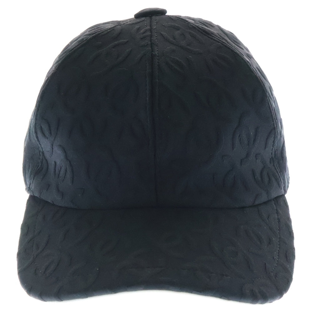CHANEL(シャネル) 25SS ココマーク総柄 コットン ベースボールキャップ ブラック