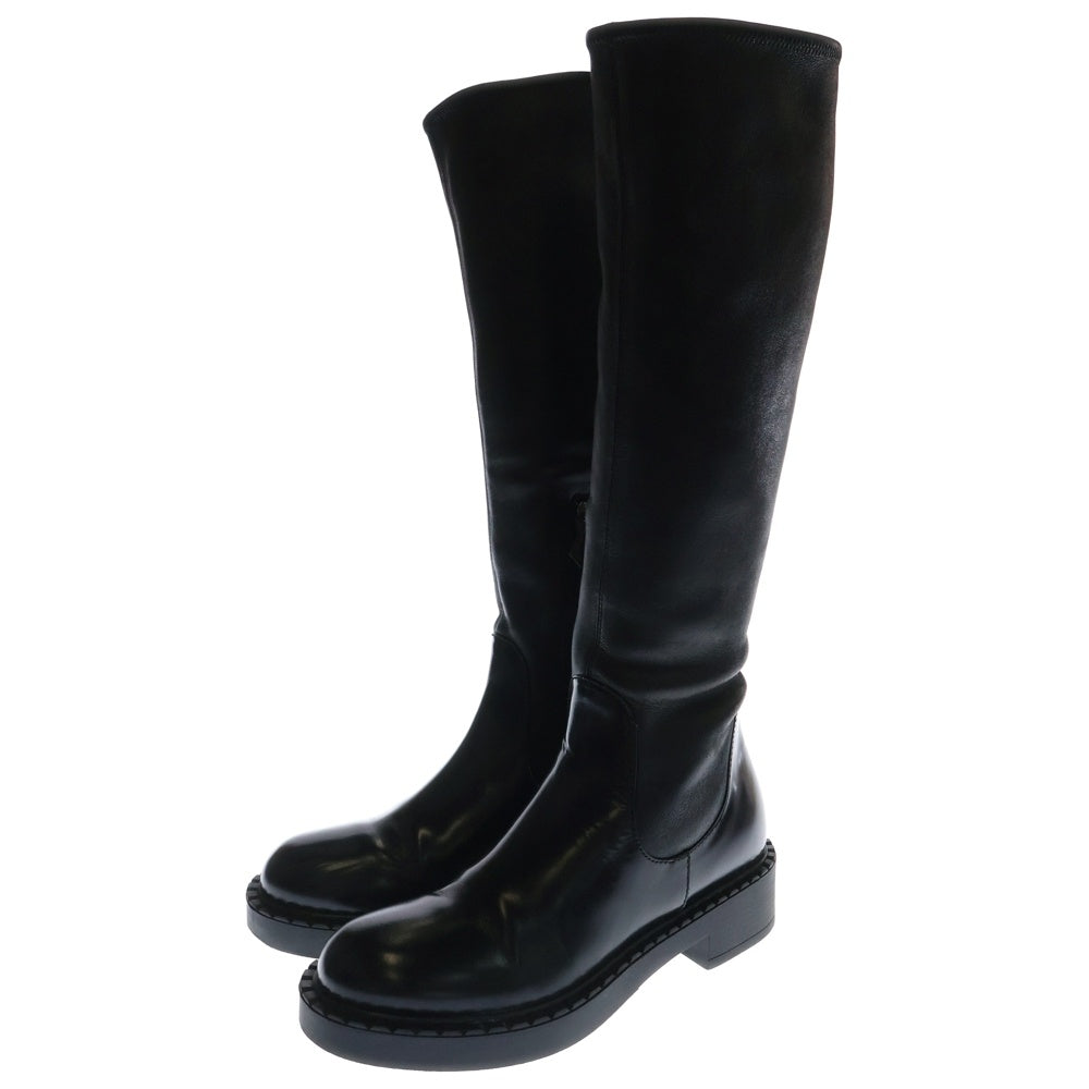 PRADA(プラダ) ナッパレザーロングブーツ ブラック レディース 1W350M