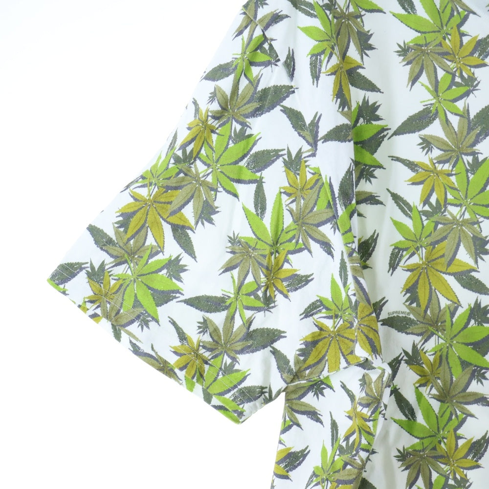 SUPREME(シュプリーム) 23AW ×THE NORTH FACE Leaf S/S Top ザノースフェイス リーフショートスリーブトップ プリント半袖Tシャツ ホワイト/グリーン NT52303I
