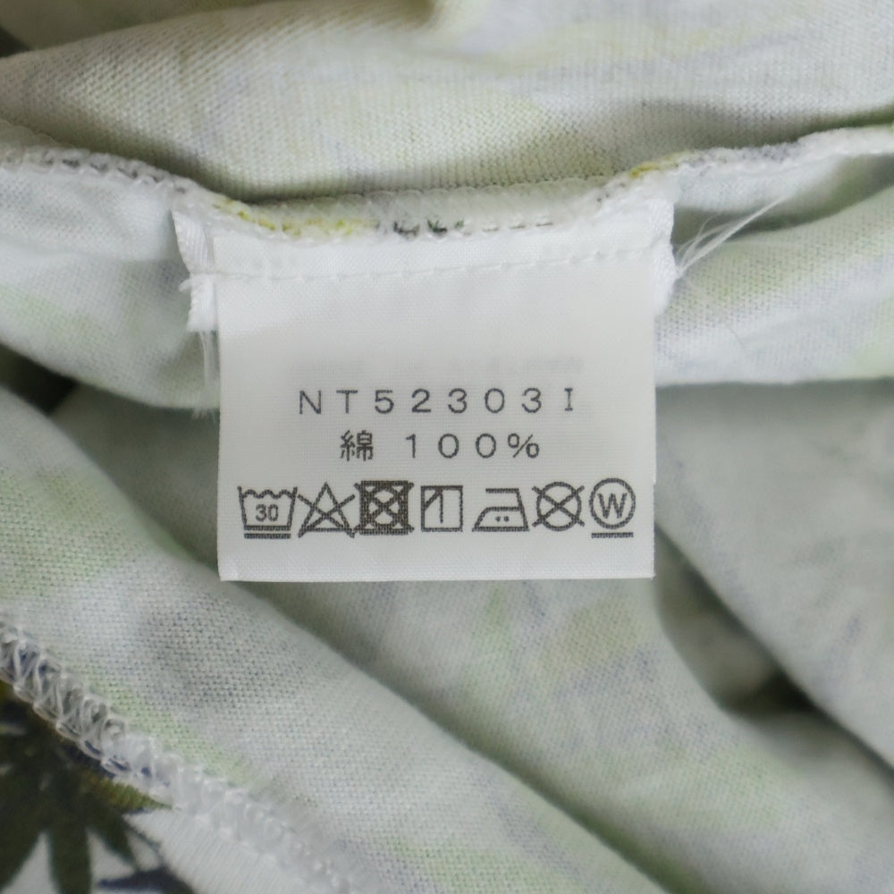 SUPREME(シュプリーム) 23AW ×THE NORTH FACE Leaf S/S Top ザノースフェイス リーフショートスリーブトップ プリント半袖Tシャツ ホワイト/グリーン NT52303I