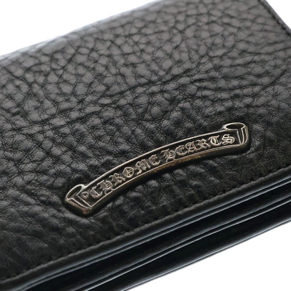 CHROME HEARTS(クロムハーツ) CRD CSE3PKTWDV1 スクロールラベル3ポケットレザーカードケース