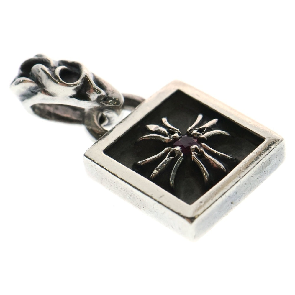 CHROME HEARTS(クロムハーツ) FRAMED CH PLUS 1RUBY フレームドCHプラス 1ルビー チャーム シルバー