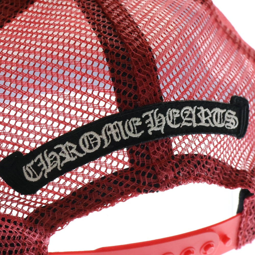 CHROME HEARTS(クロムハーツ) King Taco Trucker Cap キングタコ トラッカーキャップ クロスボールボタン メッシュ帽子 レッド/ホワイト