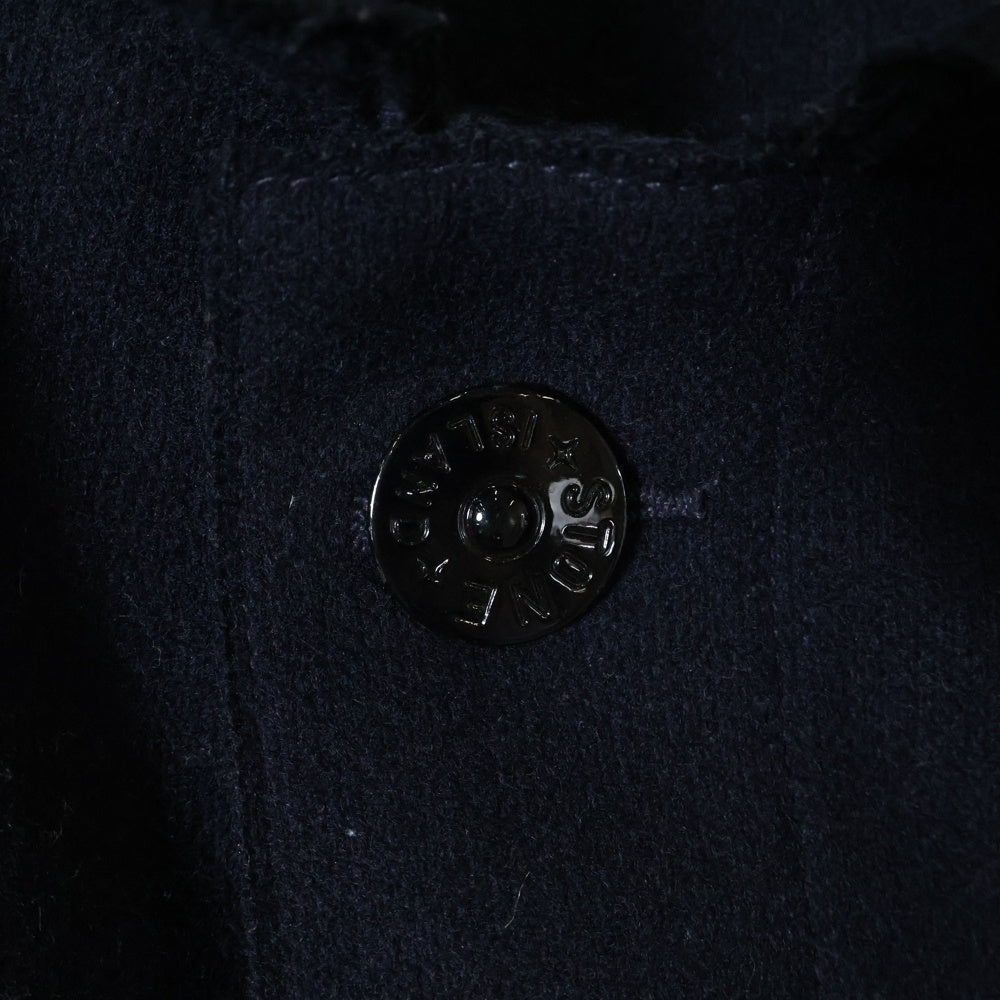 STONE ISLAND(ストーンアイランド) ショールカラー ウールジャケット グリーンエッジワッペン付き ネイビー 21154H04