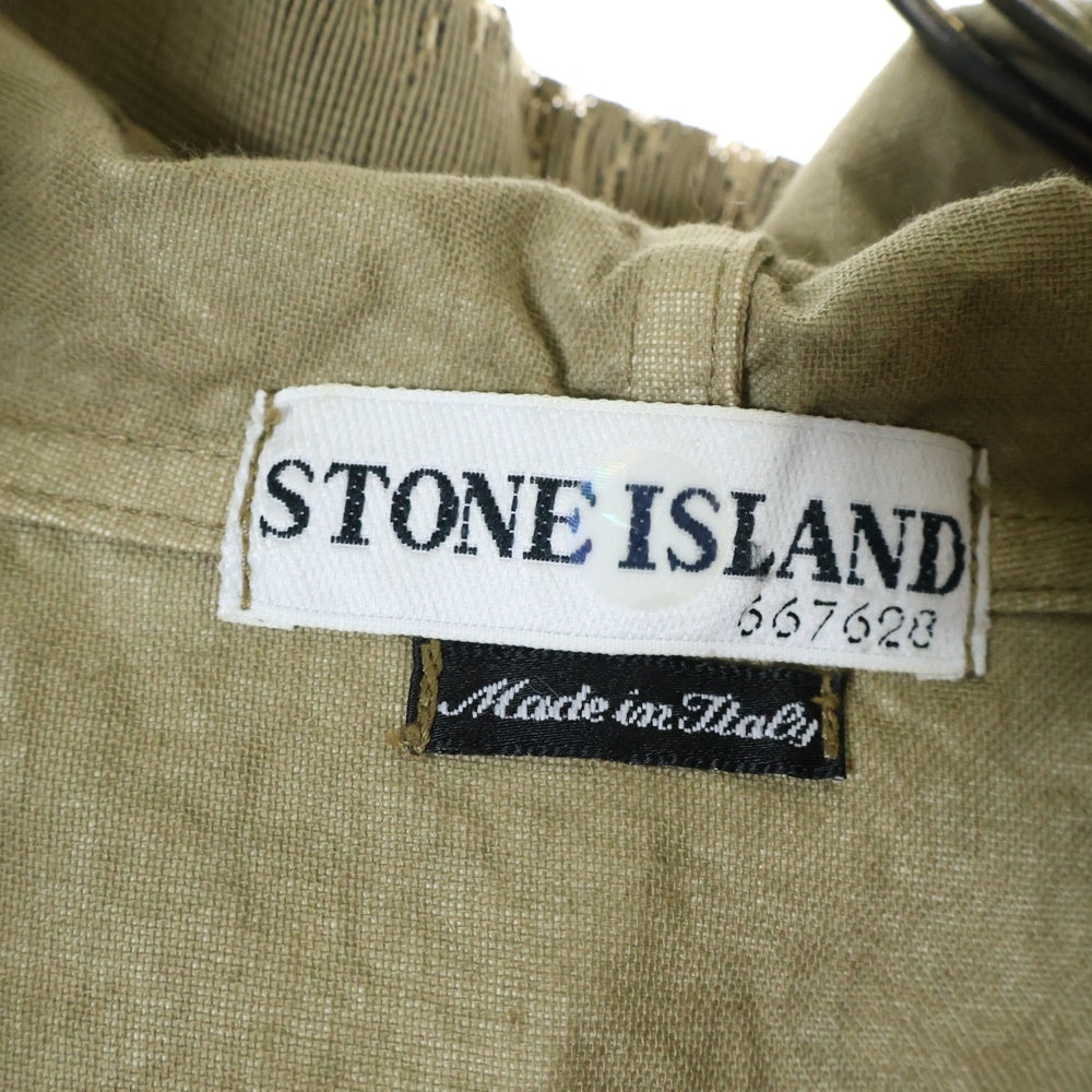 STONE ISLAND(ストーンアイランド) コンパス刺繍 コットンナイロン ジップアップジャケット ベージュ 3615M636
