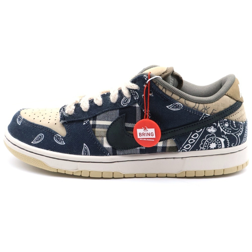NIKE SB(ナイキエスビー) ×TRAVIS SCOTT CACTUS JACK DUNK LOW PRM QS トラヴィススコット カクタスジャック ダンク ローカットスニーカー ベージュ/ネイビー US9.5/27.5cm CT5053-001