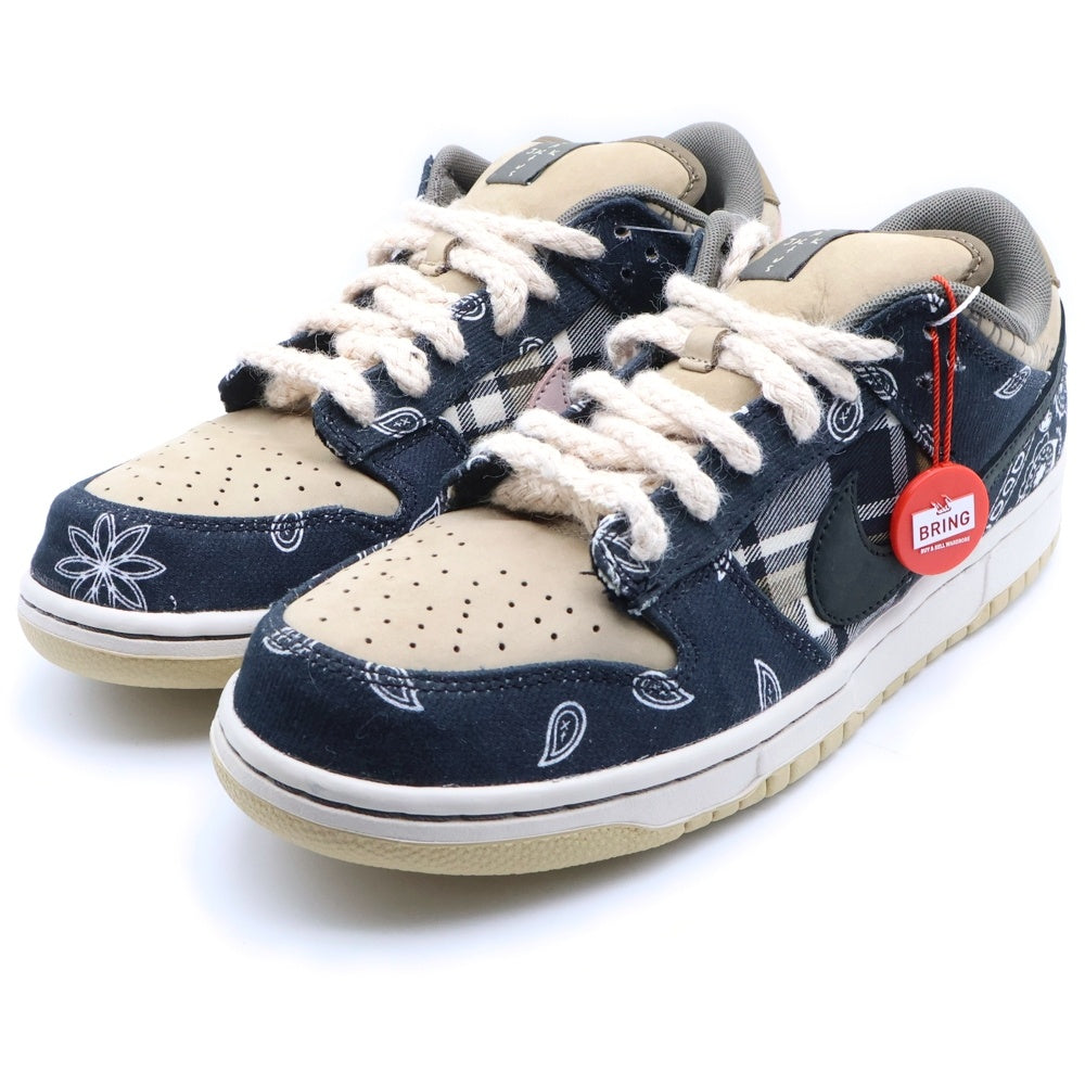 NIKE SB(ナイキエスビー) ×TRAVIS SCOTT CACTUS JACK DUNK LOW PRM QS トラヴィススコット カクタスジャック ダンク ローカットスニーカー ベージュ/ネイビー US9.5/27.5cm CT5053-001
