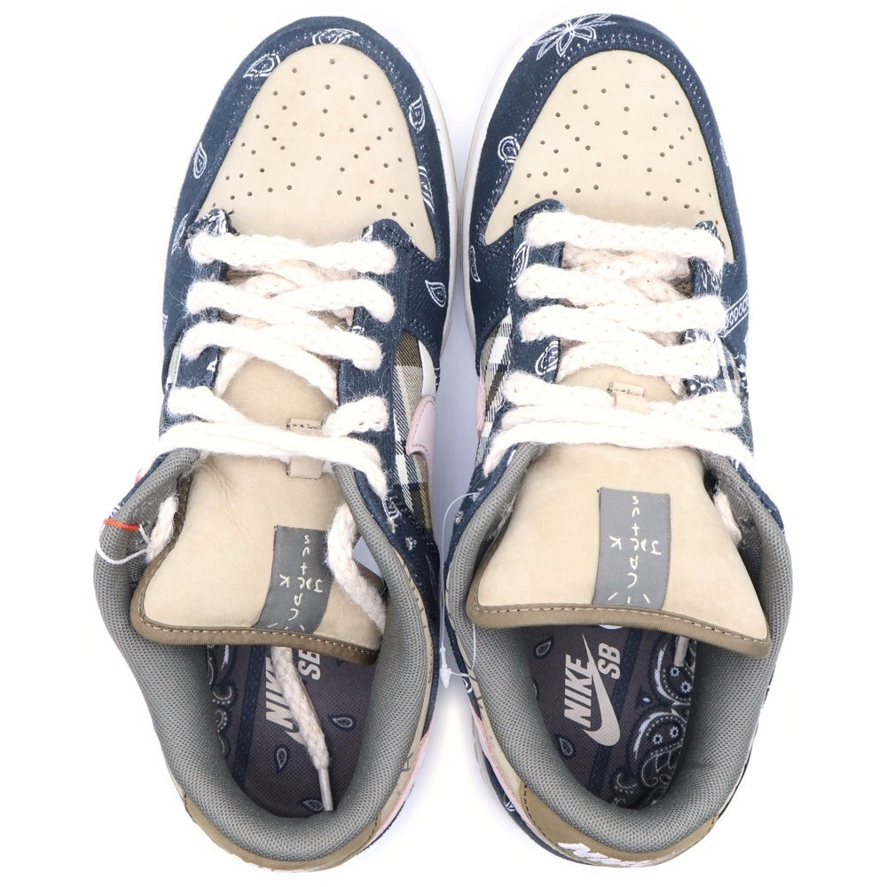 NIKE SB(ナイキエスビー) ×TRAVIS SCOTT CACTUS JACK DUNK LOW PRM QS トラヴィススコット カクタスジャック ダンク ローカットスニーカー ベージュ/ネイビー US9.5/27.5cm CT5053-001
