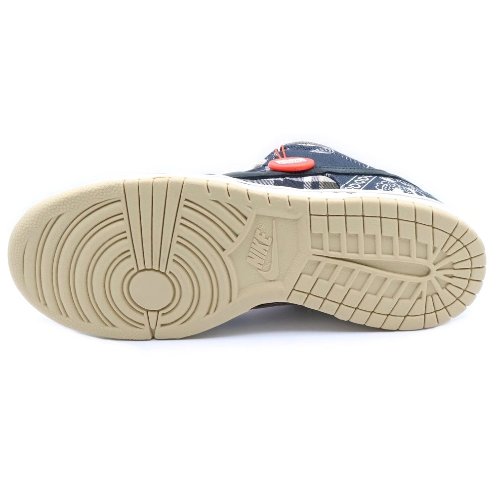 NIKE SB(ナイキエスビー) ×TRAVIS SCOTT CACTUS JACK DUNK LOW PRM QS トラヴィススコット カクタスジャック ダンク ローカットスニーカー ベージュ/ネイビー US9.5/27.5cm CT5053-001