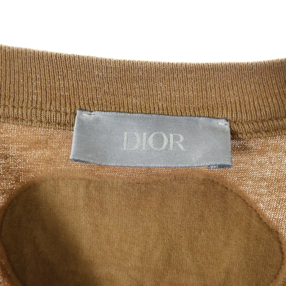 DIOR(ディオール) 22AW ×Travis Scott Cactus Jack Oversized Tee トラヴィススコット カクタスジャック フロントプリント クルーネック 半袖Tシャツ ブラウン 283J641B0677