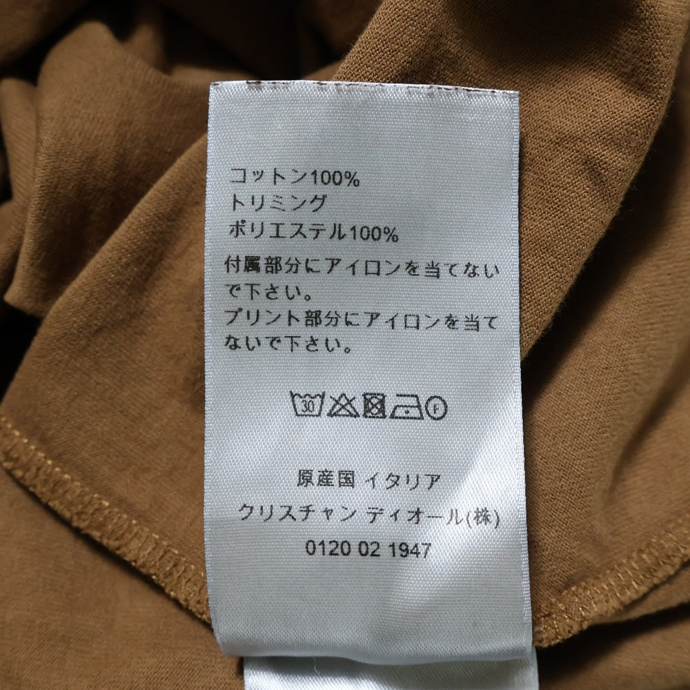 DIOR(ディオール) 22AW ×Travis Scott Cactus Jack Oversized Tee トラヴィススコット カクタスジャック フロントプリント クルーネック 半袖Tシャツ ブラウン 283J641B0677