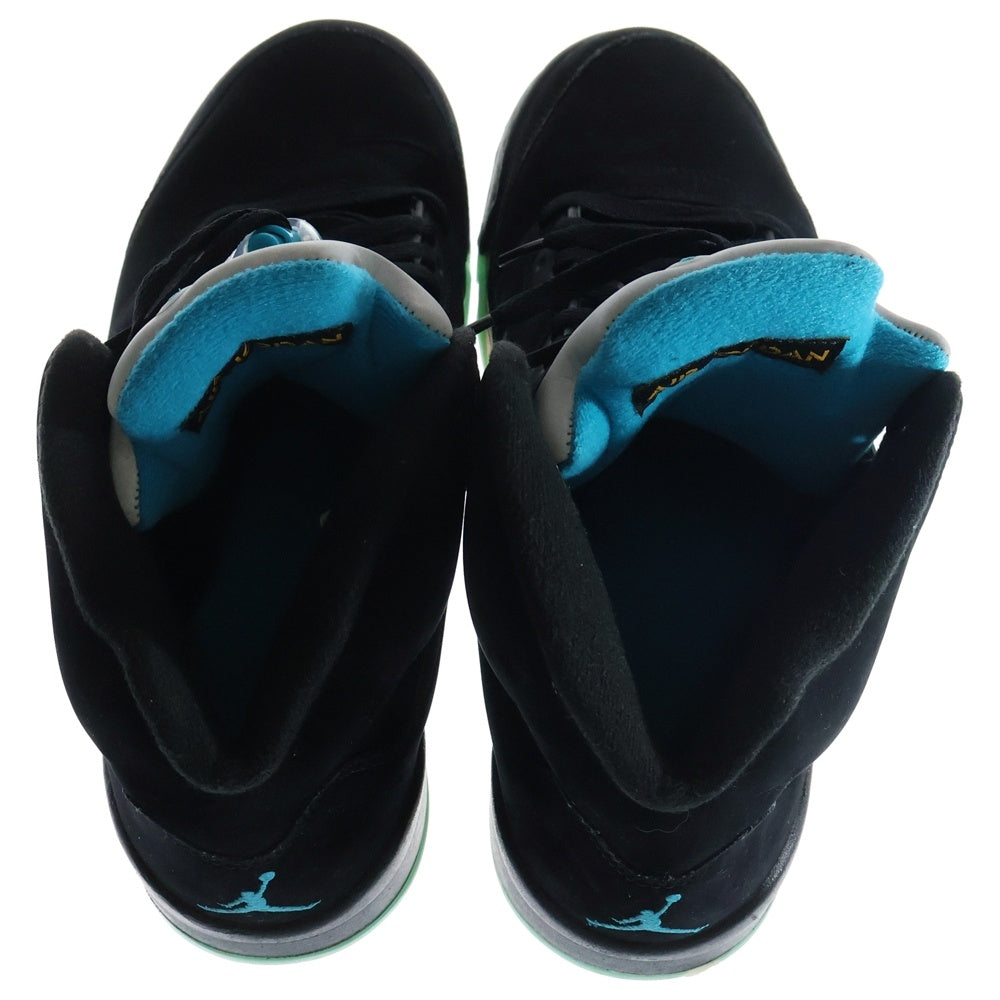 NIKE(ナイキ) AIR JORDAN 5 RETRO Aqua エアジョーダン5 アクア ハイカットスニーカーシューズ ブラック US9.5/27.5cm DD0587-047