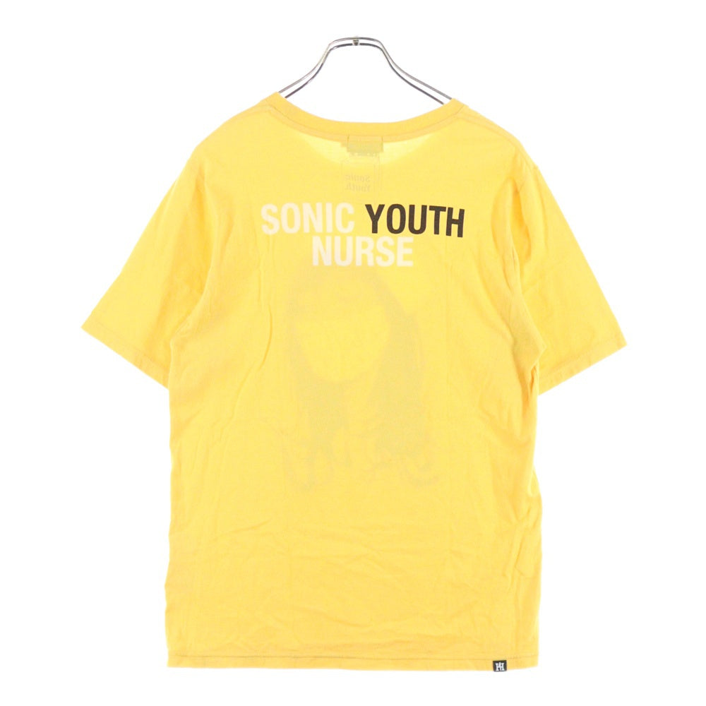 HYSTERIC GLAMOUR(ヒステリックグラマー) SONIC YOUTH ソニックユース クルーネック 半袖Tシャツ 半袖カットソー イエロー