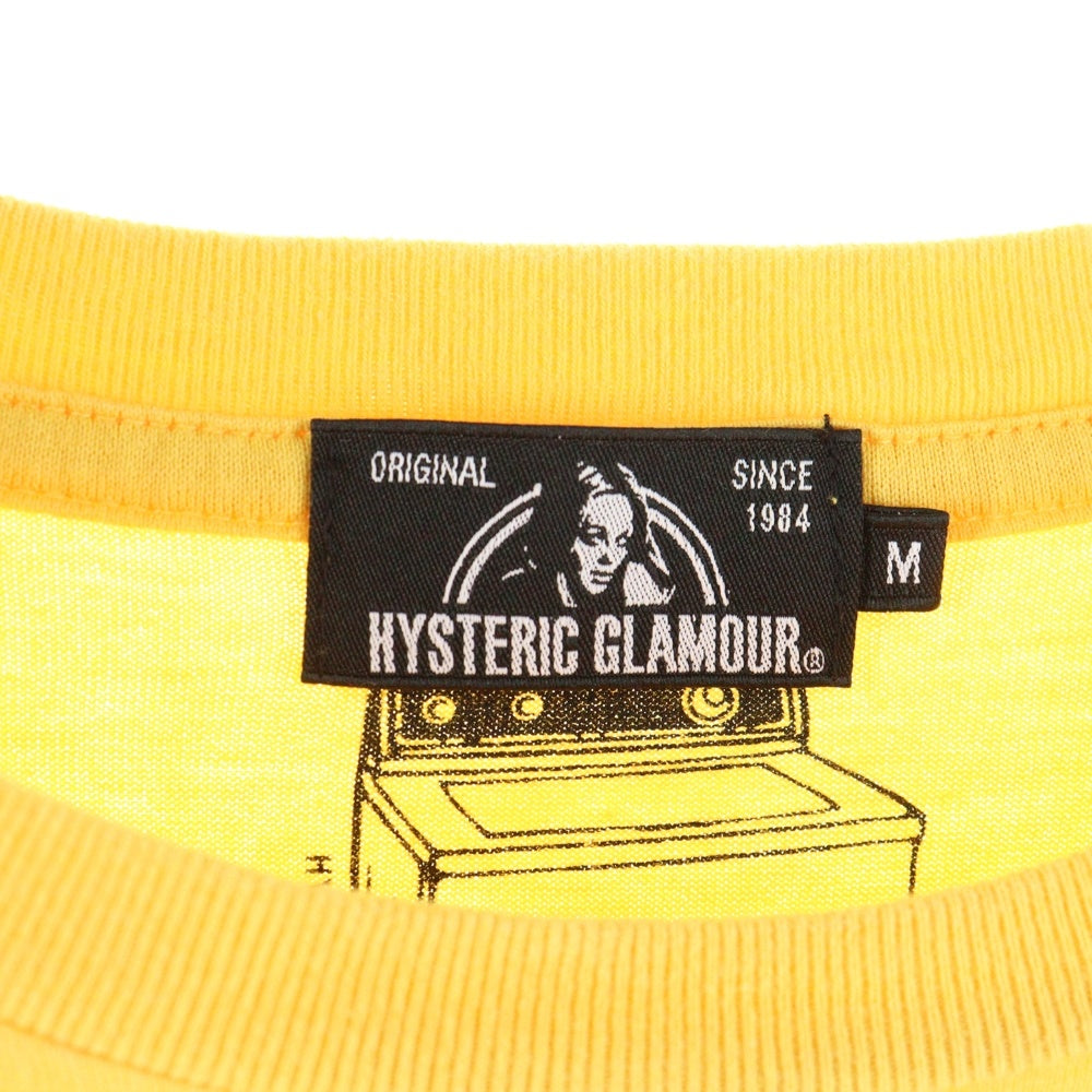 HYSTERIC GLAMOUR(ヒステリックグラマー) SONIC YOUTH ソニックユース クルーネック 半袖Tシャツ 半袖カットソー イエロー