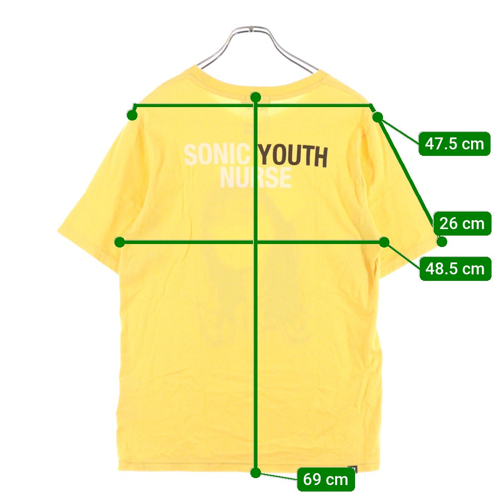 HYSTERIC GLAMOUR(ヒステリックグラマー) SONIC YOUTH ソニックユース クルーネック 半袖Tシャツ 半袖カットソー イエロー