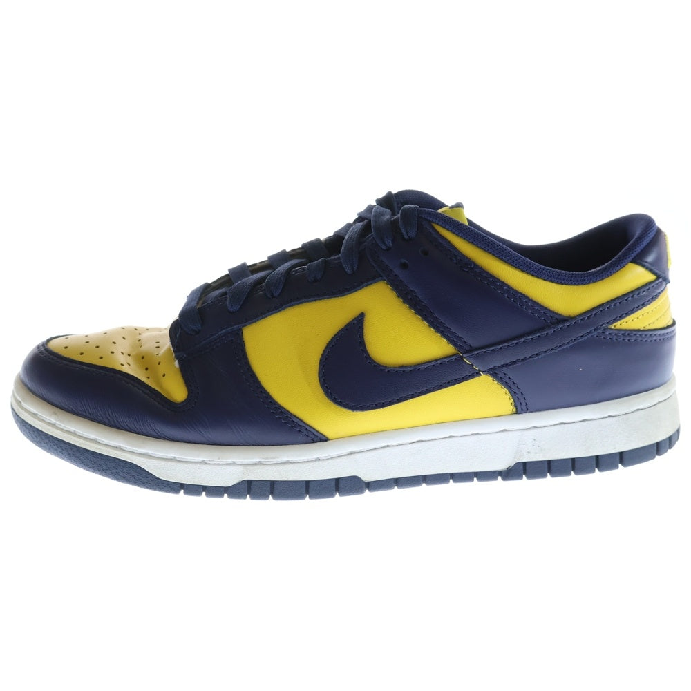 NIKE(ナイキ) DUNK LOW MICHIGAN DD1391-700 ダンク ミシガン ローカットスニーカー シューズ ネイビー/イエロー US8/26cm