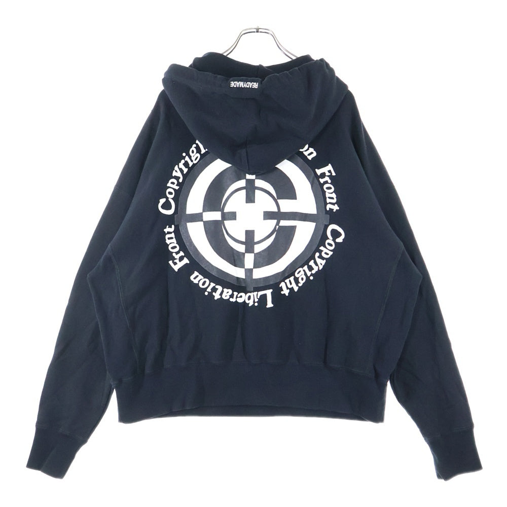 READY MADE(レディメイド) CLF TARGET HOODIE ターゲット フーディー パーカー バックプリント ブラック RE-CO-BK-00-00-211