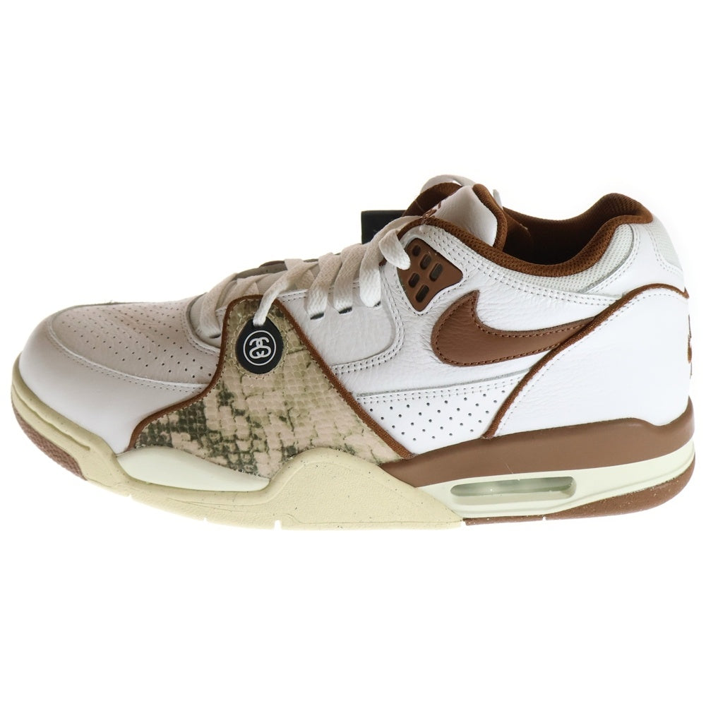 NIKE(ナイキ) ×STUSSY AIR FLIGHT 89 LOW SP WHITE AND PECAN ローカットスニーカー ホワイト/ブラウン US10/28cm FD6475-100