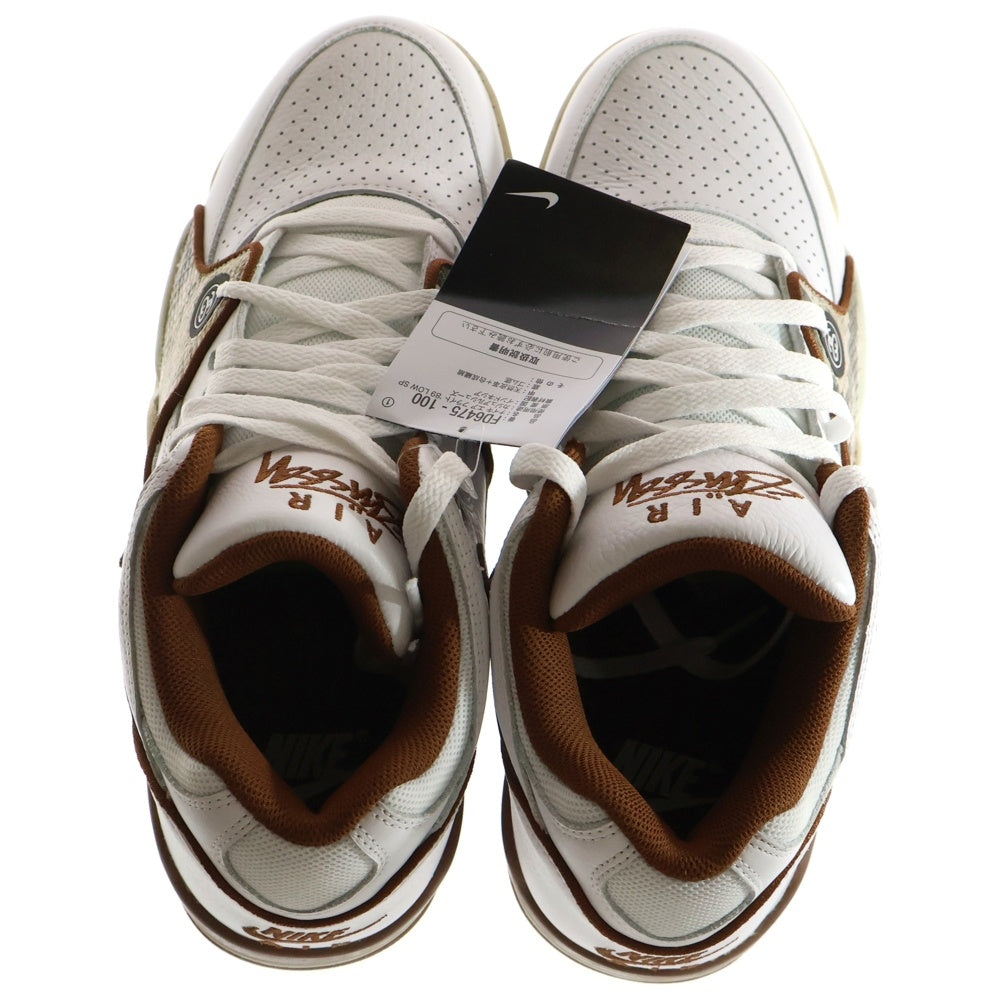 NIKE(ナイキ) ×STUSSY AIR FLIGHT 89 LOW SP WHITE AND PECAN ローカットスニーカー ホワイト/ブラウン US10/28cm FD6475-100