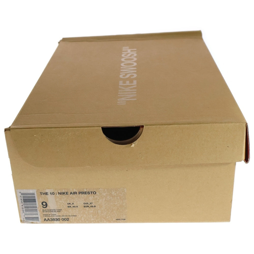 NIKE(ナイキ) ×OFF-WHITE AIR PRESTO オフホワイト エアプレスト ローカットスニーカー ブラック US9/27cm AA3830-002