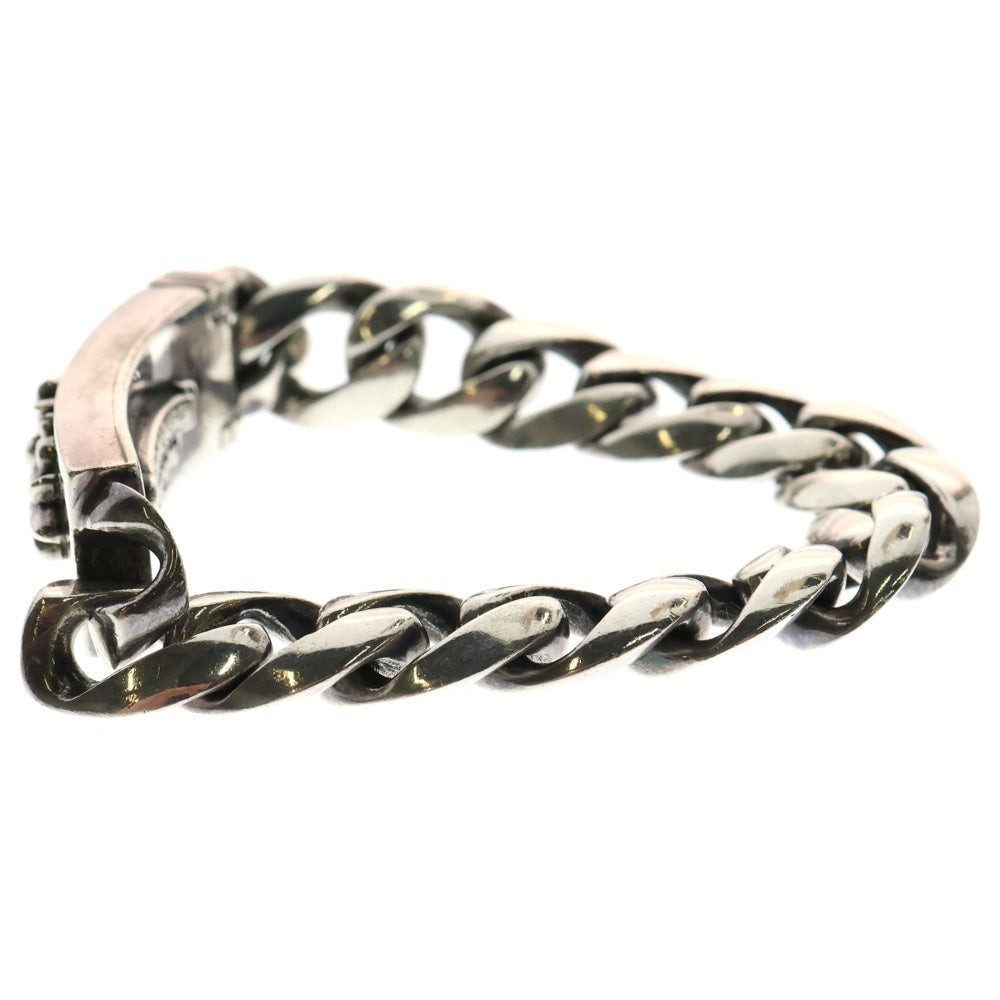 CHROME HEARTS(クロムハーツ) ID FLORAL CRS フローラルクロスIDクラシックリンク ブレスレット 13LINK シルバー BCA164