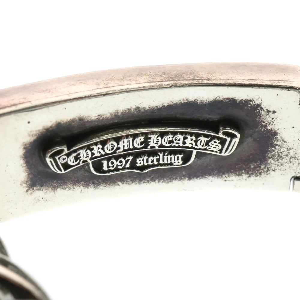 CHROME HEARTS(クロムハーツ) ID FLORAL CRS フローラルクロスIDクラシックリンク ブレスレット 13LINK シルバー BCA164
