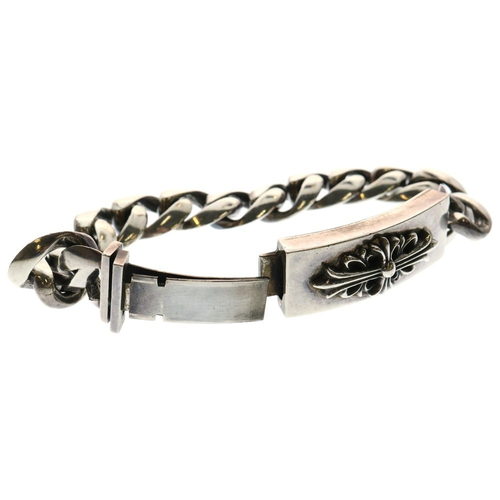 CHROME HEARTS(クロムハーツ) ID FLORAL CRS フローラルクロスIDクラシックリンク ブレスレット 13LINK シルバー BCA164