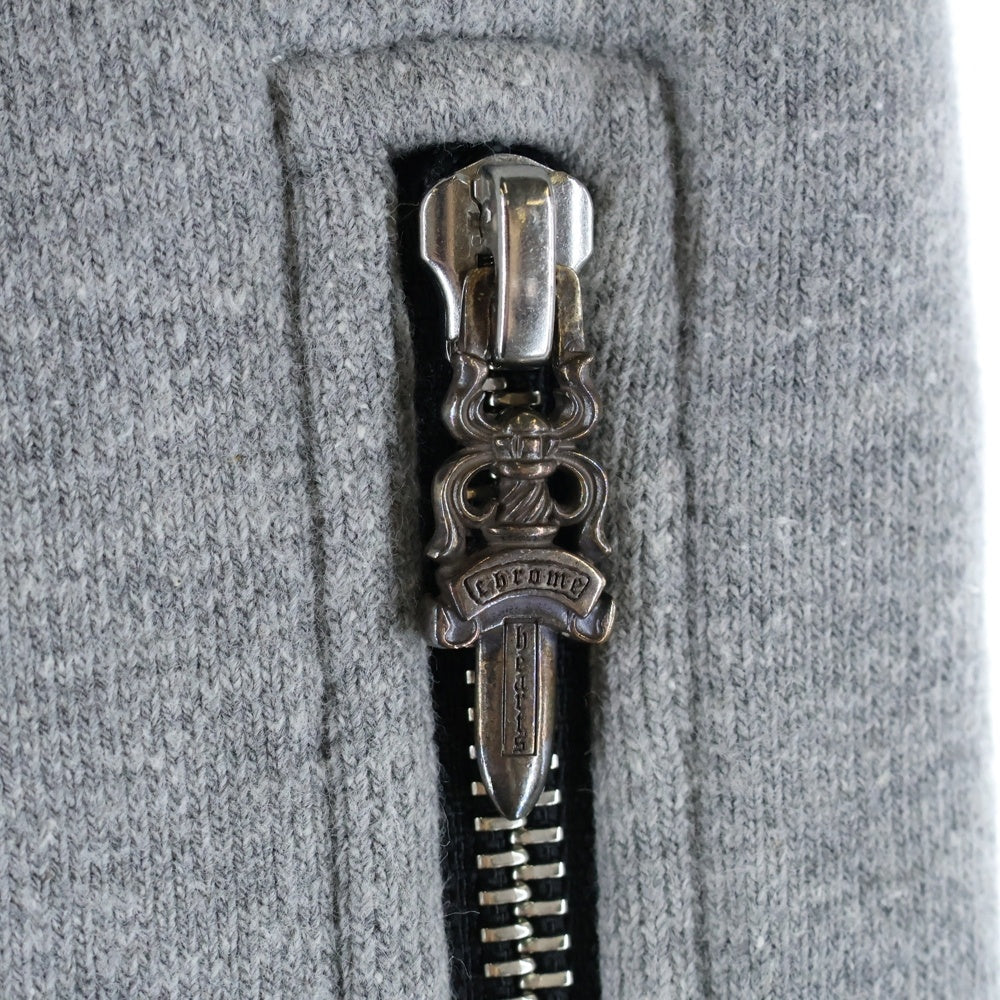 CHROME HEARTS(クロムハーツ) Y NOT CHプラス レザーパッチ ロゴ刺繍 スウェット パンツ グレー