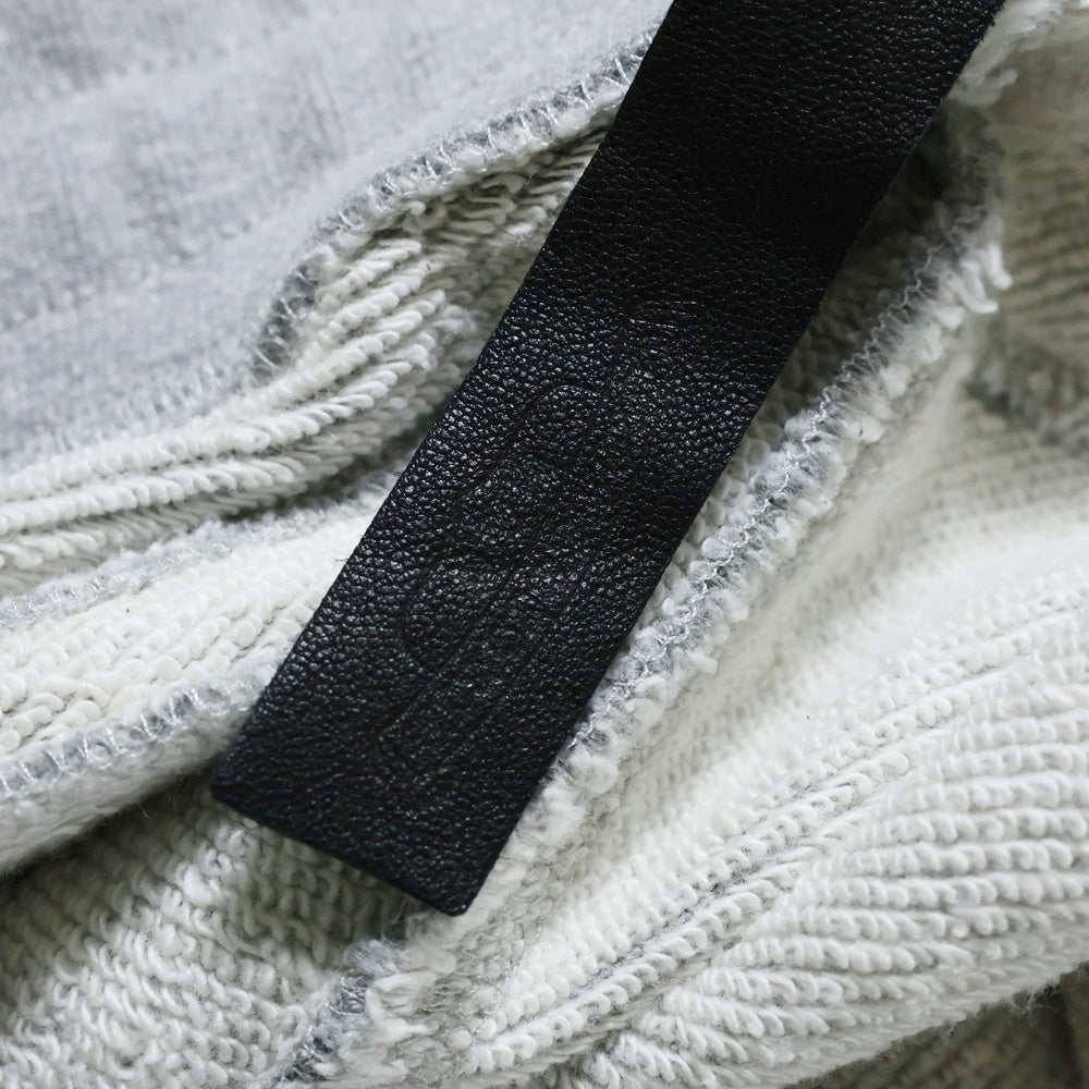 CHROME HEARTS(クロムハーツ) Y NOT CHプラス レザーパッチ ロゴ刺繍 スウェット パンツ グレー