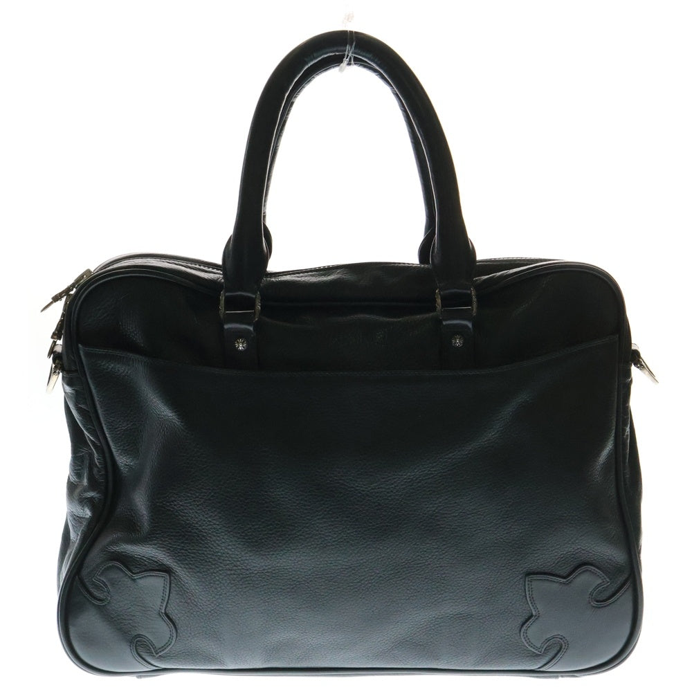 CHROME HEARTS(クロムハーツ) FLERKNEE BRIEFCASE フレアニー レザー ブリーフケース ビジネスバッグ ブラック