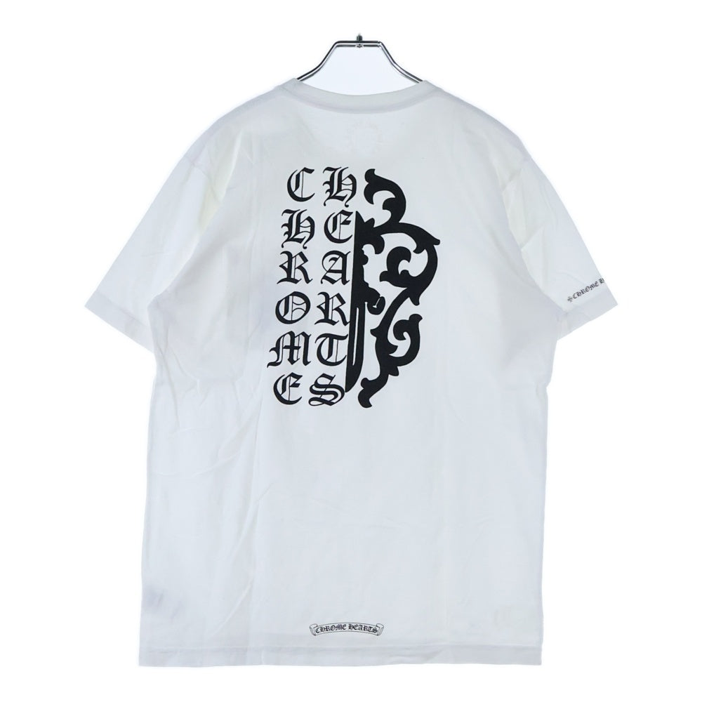 CHROME HEARTS(クロムハーツ) VINE DAGGER スプリットヴァインダガープリント クルーネック 半袖Tシャツ ホワイト