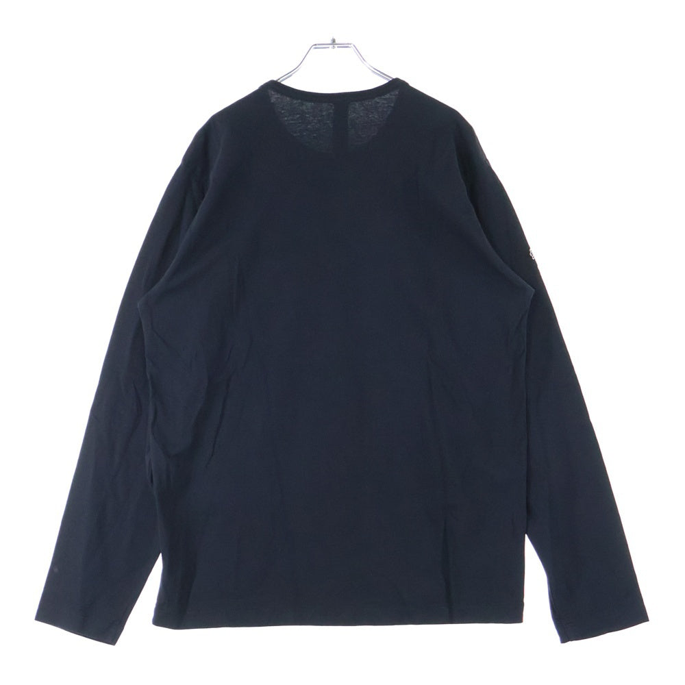 CHROME HEARTS(クロムハーツ) YNOT L/S TEE フロントロゴ刺繍 袖CHクロス刺繍 クルーネック 長袖Tシャツ ブラック